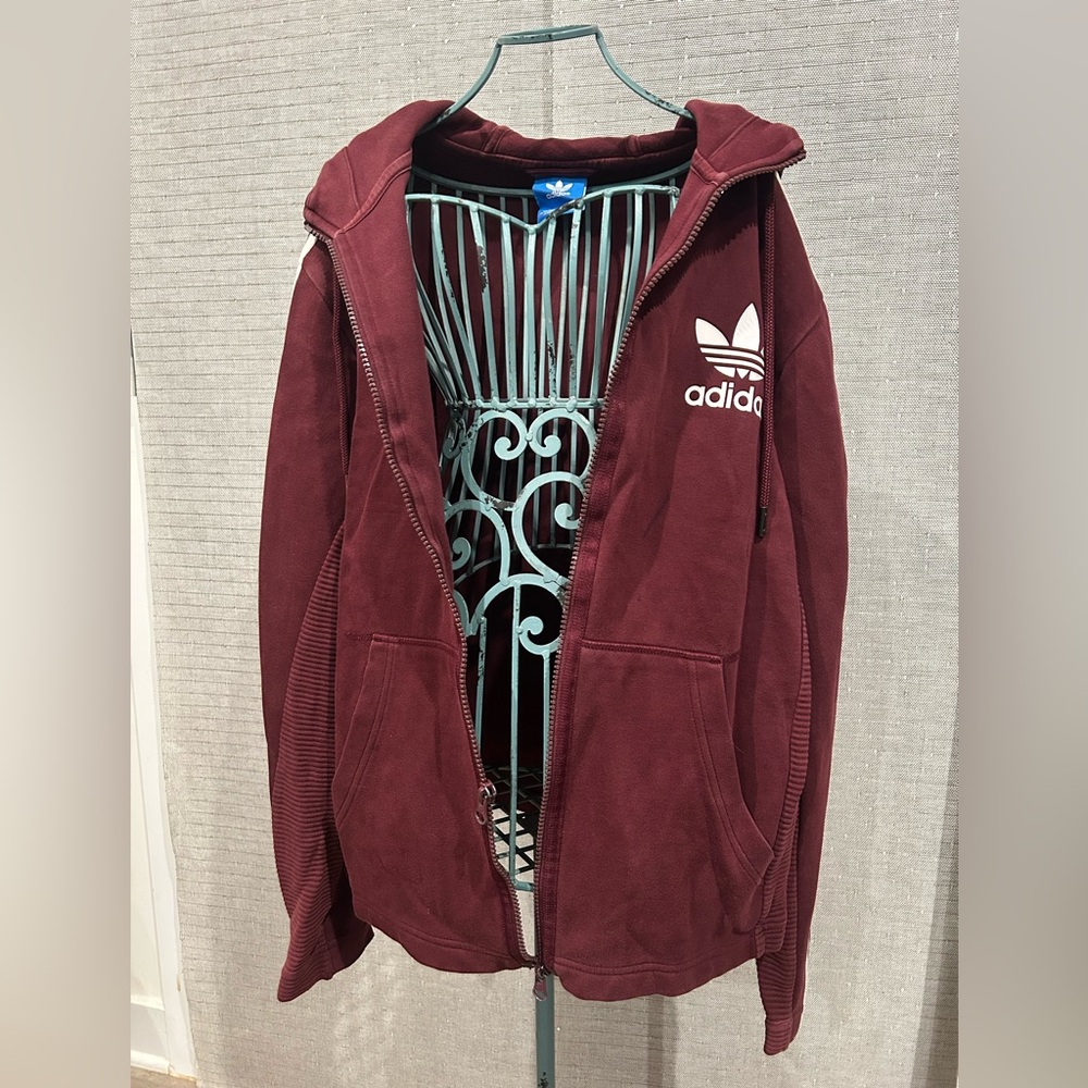 Women’s (M) Maroon Adidas Track Jacket